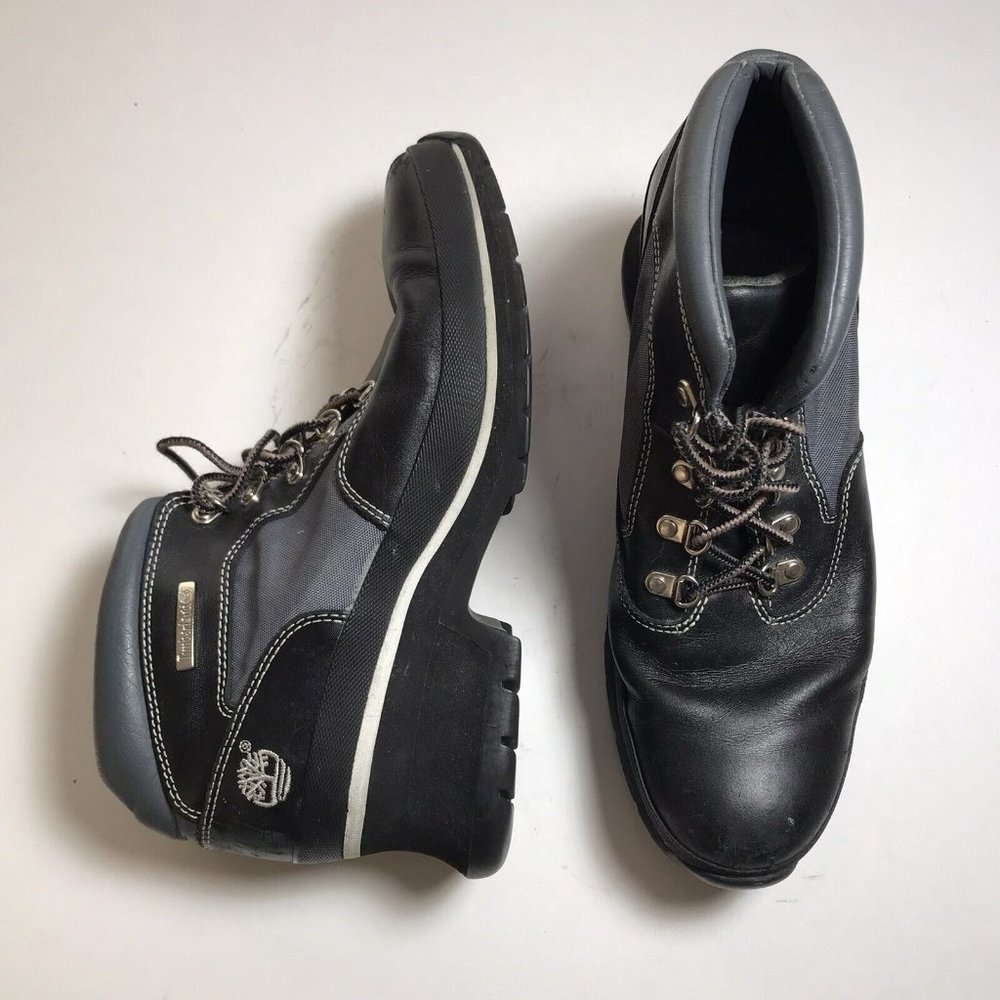 Vintage Timberland Grunge Y2K Wedge Sneaker Heels Gray Black Size 9